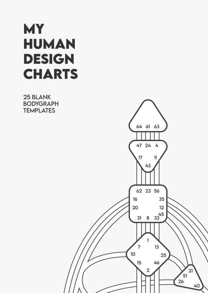 A simple workbook to save your favorite human design charts offline by drawing them into this book.
